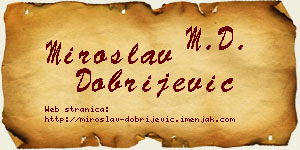 Miroslav Dobrijević vizit kartica